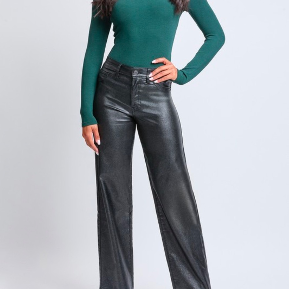 Metallic Black Pants